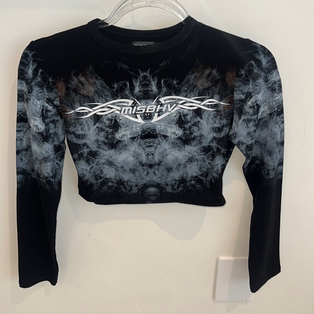 Misbhv Tribal crop baby tee long sleeve SSENSE tie dye XS